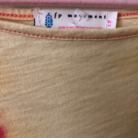 NWOT Free People movement tie dye fringe top sp - Picture 2 of 4